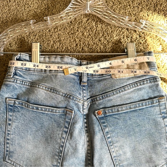 H&M Distressed Button Up Blue Jeans | Size 4 - Picture 3 of 7